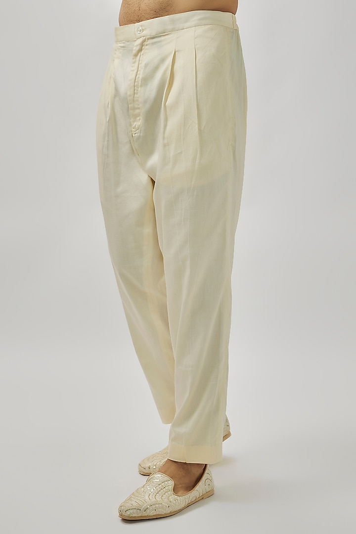 Cadet Blue Mulberry Silk Zardosi & Aari Embroidered Groom Bandhgala Set by OSAA By Adarsh Men at Pernia's Pop Up Shop