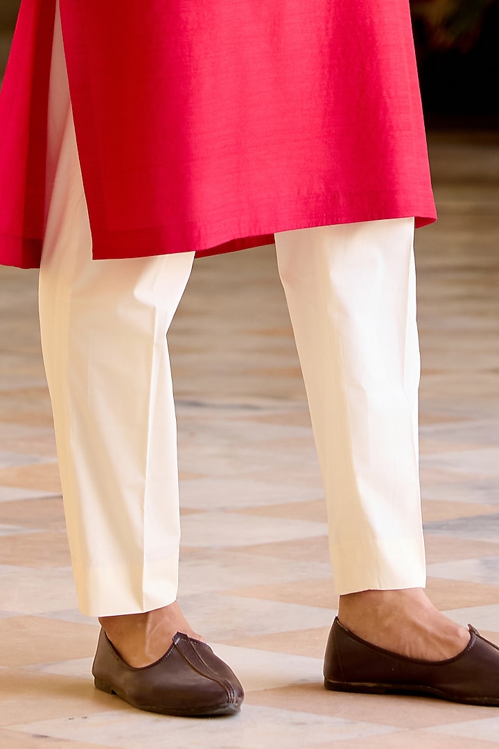 Cut Ruby Raw Silk Zardosi Embroidered Nehru Jacket Set by OSAA By Adarsh Men at Pernia's Pop Up Shop