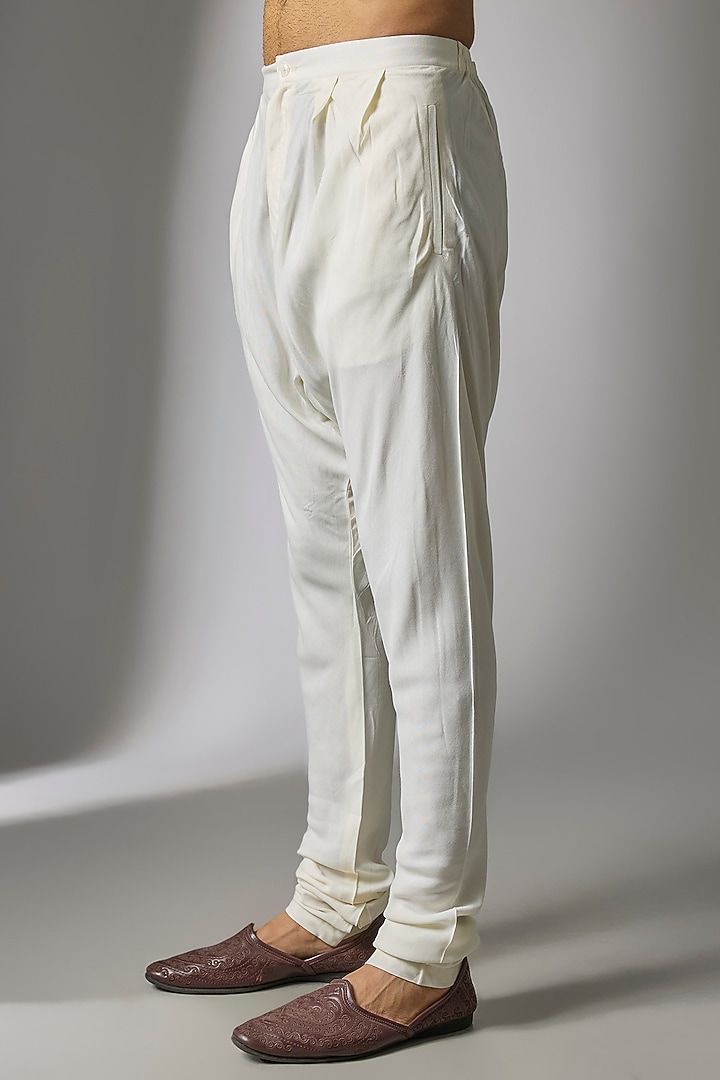 Dusty Olive Mulberry Silk Sherwani Set by OSAA By Adarsh Men at Pernia's Pop Up Shop