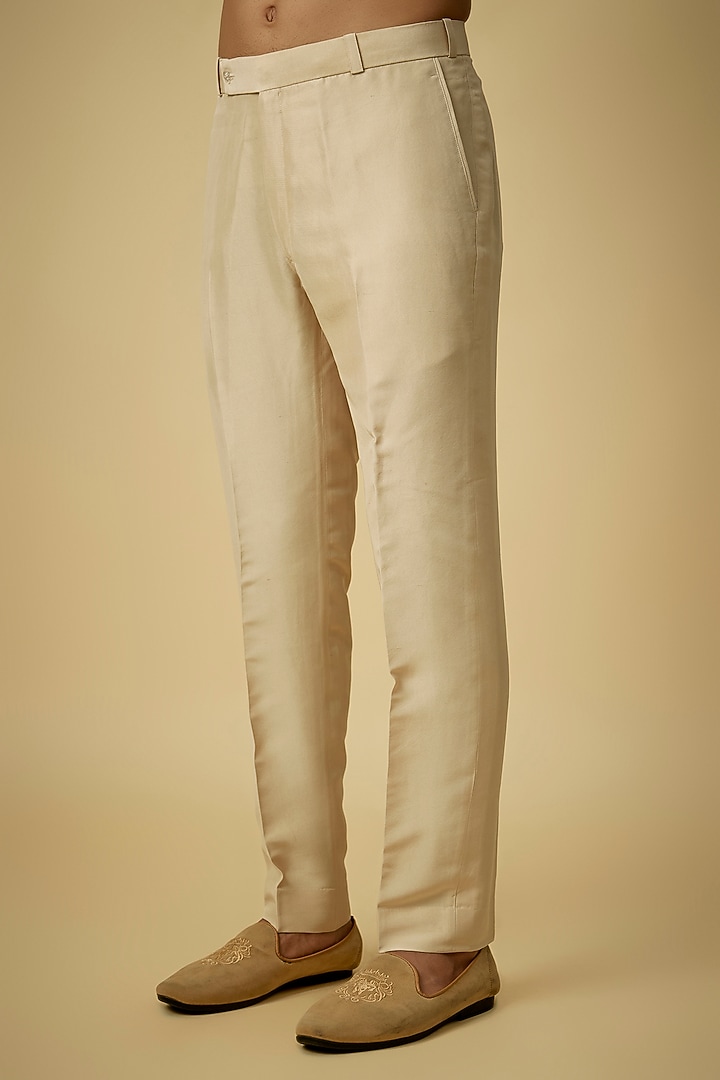 Camille Pink Raw Silk & Moonga Silk Groom Indowestern Set by OSAA By Adarsh Men at Pernia's Pop Up Shop