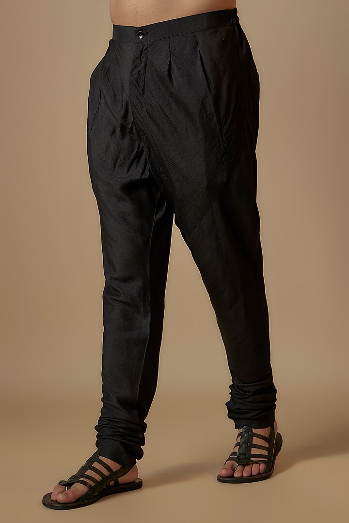 Black Mulberry Zardosi Embroidered Nehru Jacket Set by OSAA By Adarsh Men at Pernia's Pop Up Shop