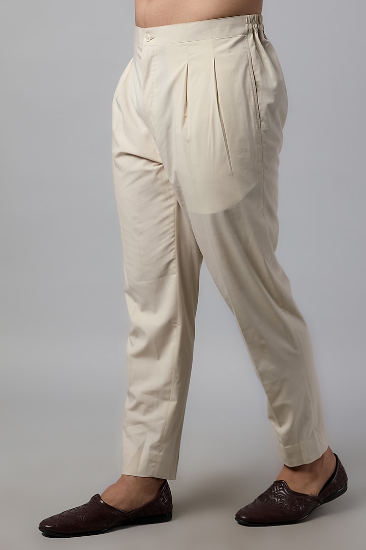 Beige Linen Zardosi Embroidered Nehru Jacket Set by OSAA By Adarsh Men at Pernia's Pop Up Shop
