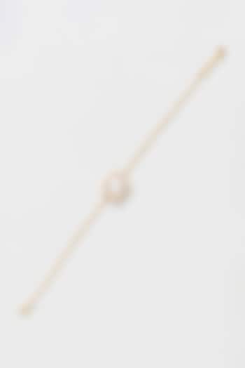 Gold Plated Kundan Polki Handcrafted Bracelet In Sterling Silver by OSVAG INDIA at Pernia's Pop Up Shop