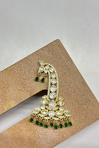 Gold Plated Kundan Polki Handcrafted Kilangi In Sterling Silver by OSVAG INDIA