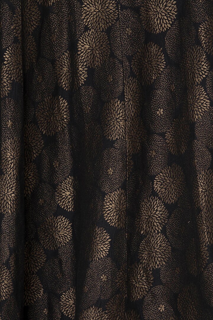 Black handloom woven anarkali gown available only at Pernia's Pop Up Shop.