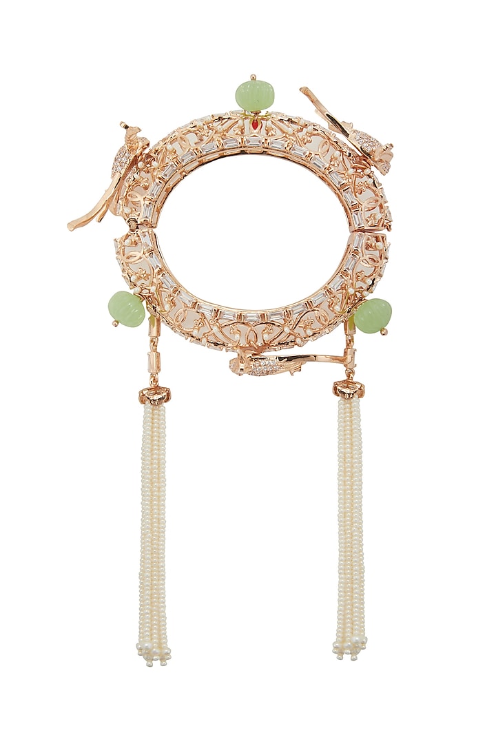 Rose Gold Finish Swarovski Crystal Bracelet by Outhouse