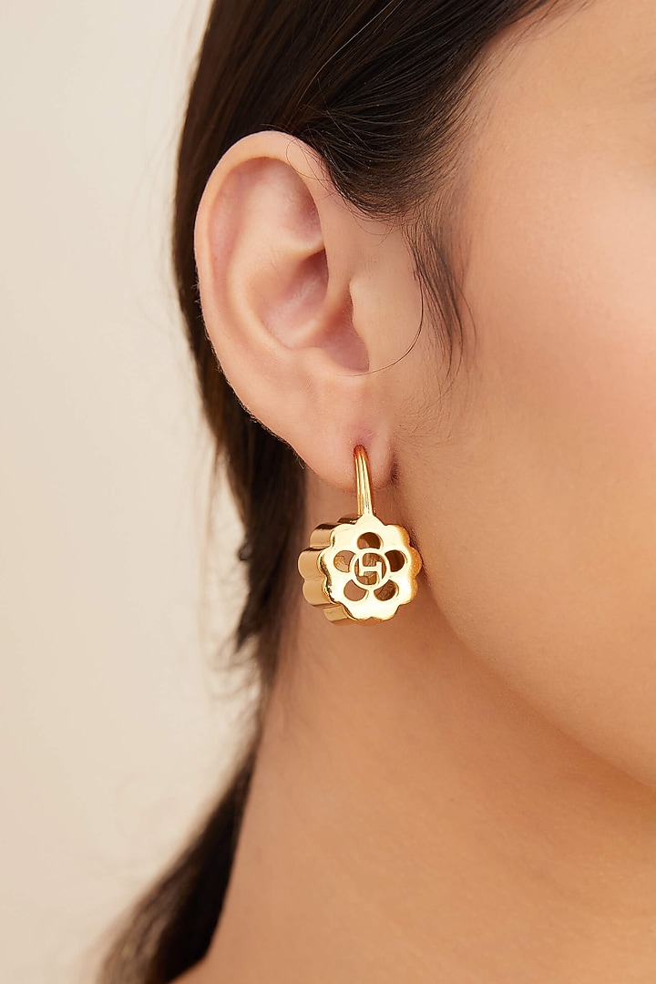 Gold Plated Quintuple Earrings by Outhouse at Pernia's Pop Up Shop