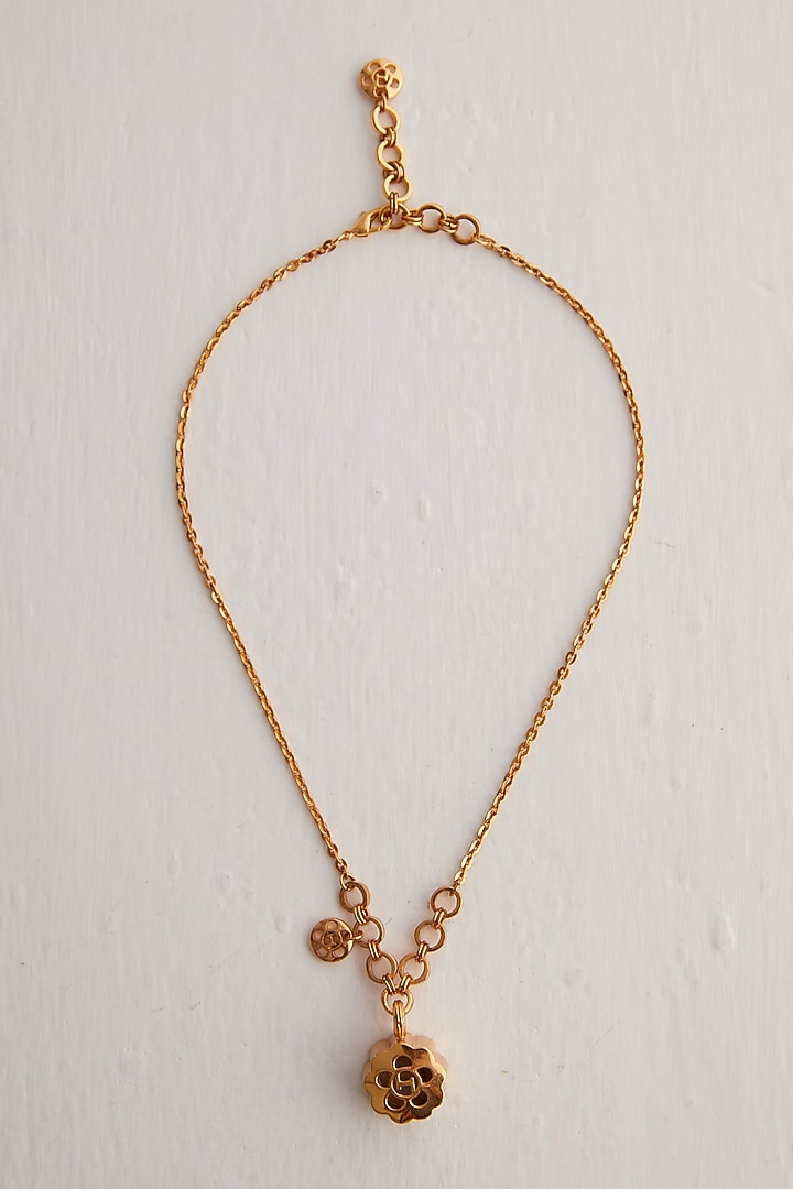Gold Plated Quintuple Pendant Necklace by Outhouse at Pernia's Pop Up Shop