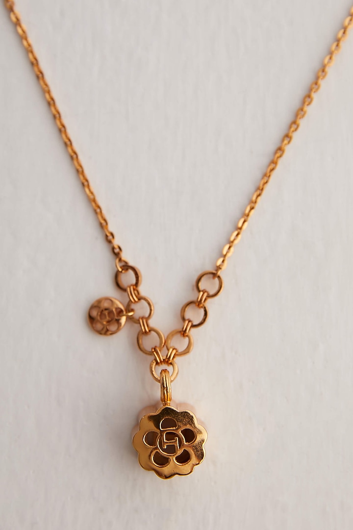 Gold Plated Quintuple Pendant Necklace by Outhouse at Pernia's Pop Up Shop