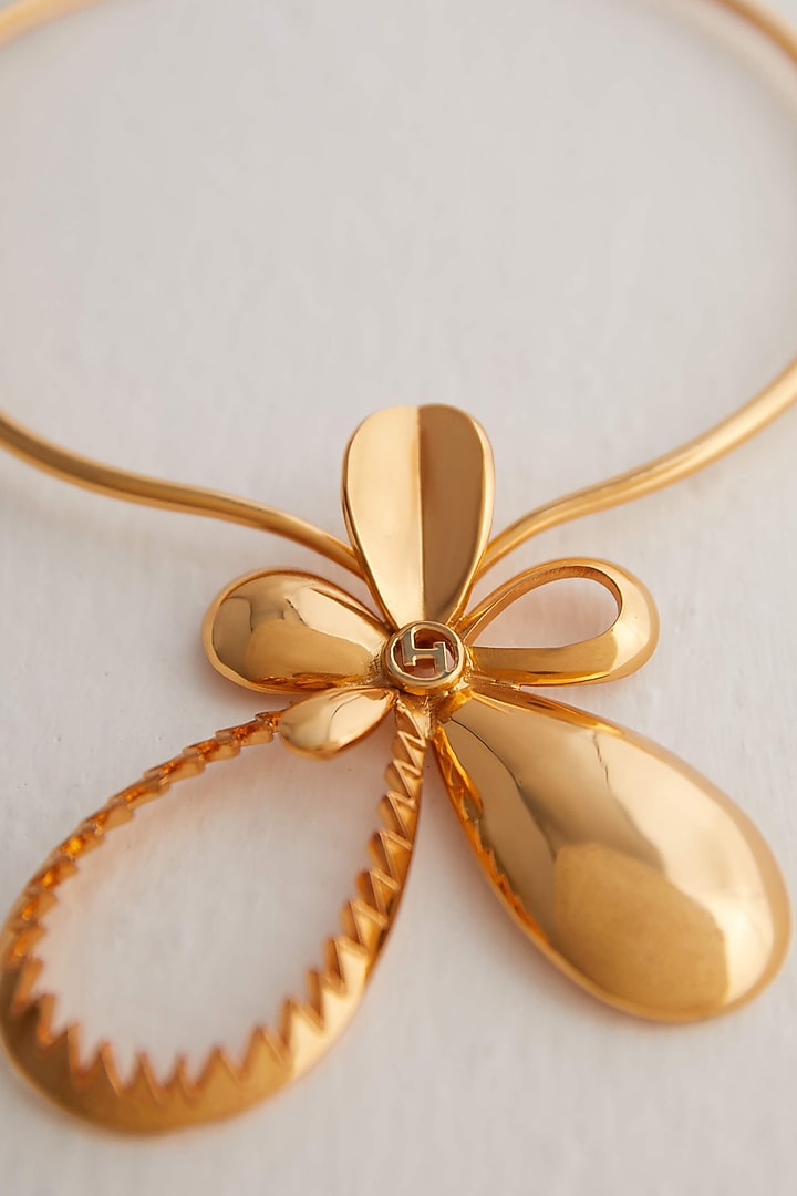 Gold Plated Tuberose Necklace by Outhouse at Pernia's Pop Up Shop