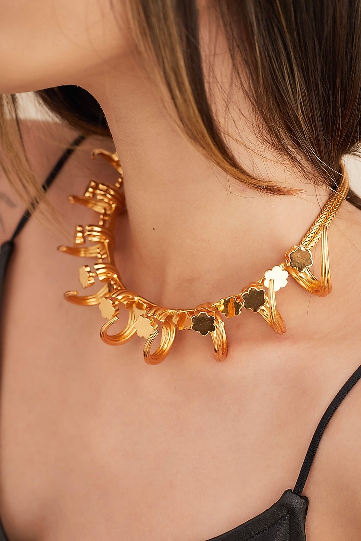 Gold Plated Tuscon Necklace by Outhouse at Pernia's Pop Up Shop
