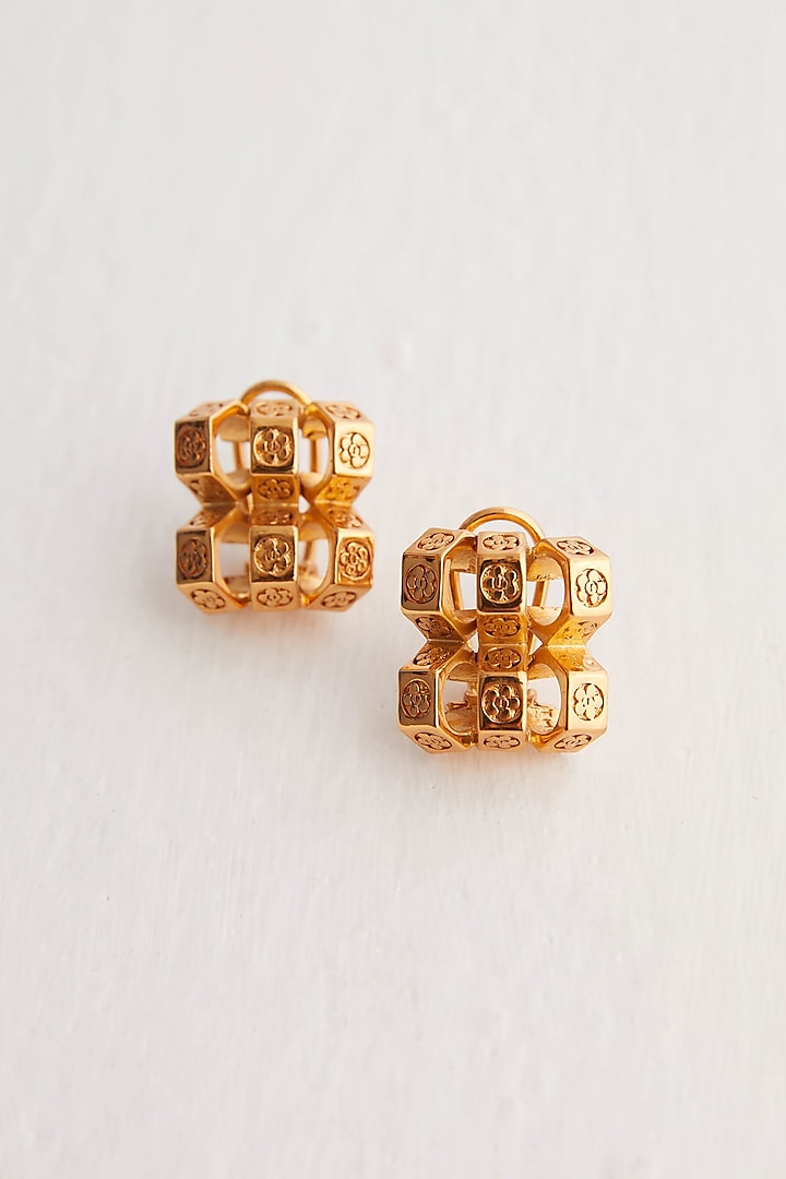 Gold Plated Bolt Stud Earrings by Outhouse at Pernia's Pop Up Shop