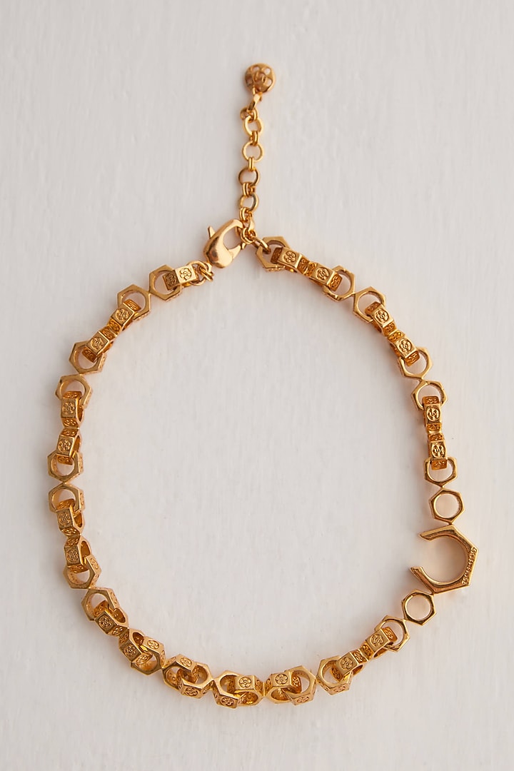 Gold Plated Bolt Link Necklace by Outhouse at Pernia's Pop Up Shop