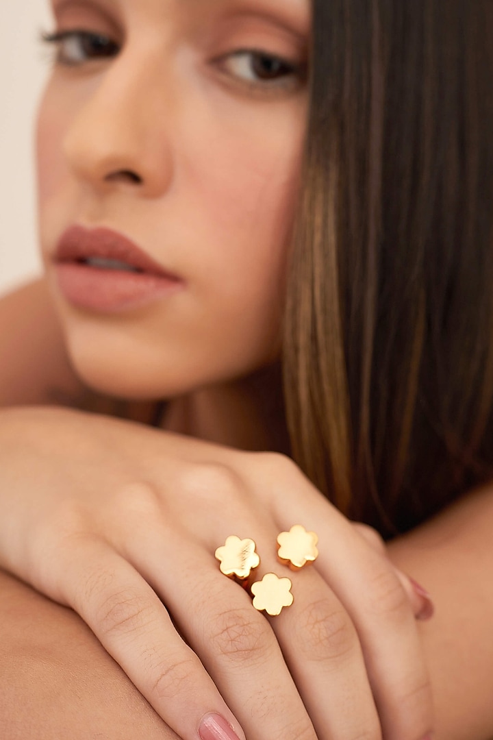 Gold Plated Clump Ring by Outhouse at Pernia's Pop Up Shop
