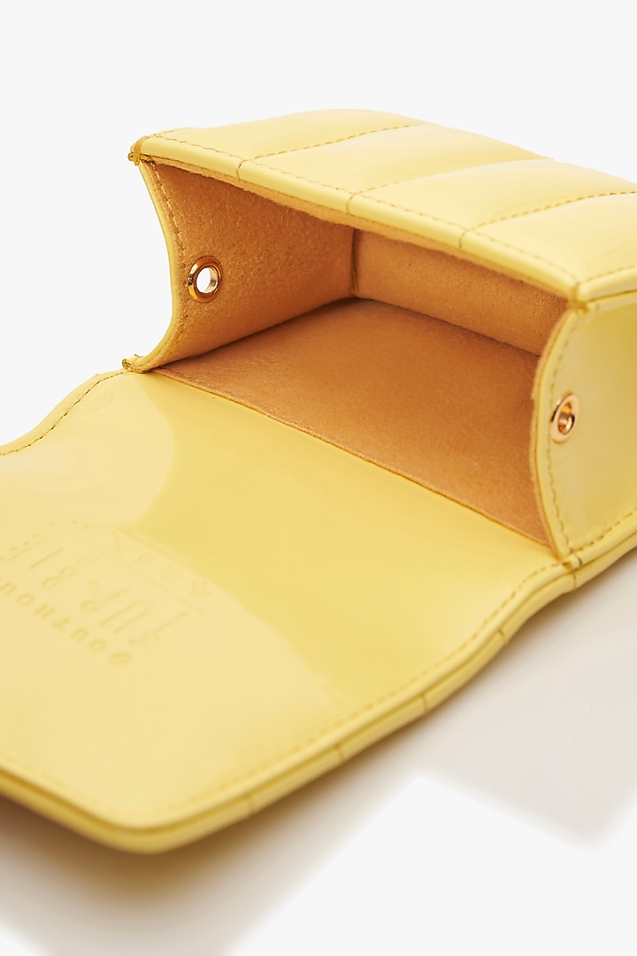 Yellow Vegan Leather Nano Bag by Outhouse at Pernia's Pop Up Shop