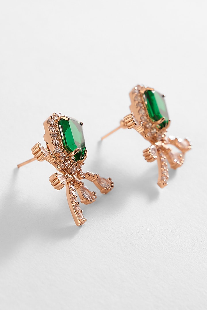 Rose Gold Plated Crystal Faena Mini Stud Earrings by Outhouse at Pernia's Pop Up Shop