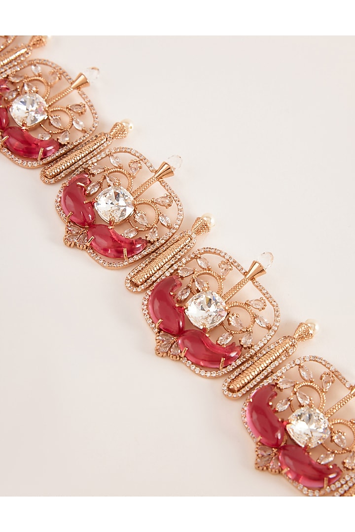 Rose Gold Plated Swarovski & Cubic Zircon La Praia Choker Necklace by Outhouse at Pernia's Pop Up Shop