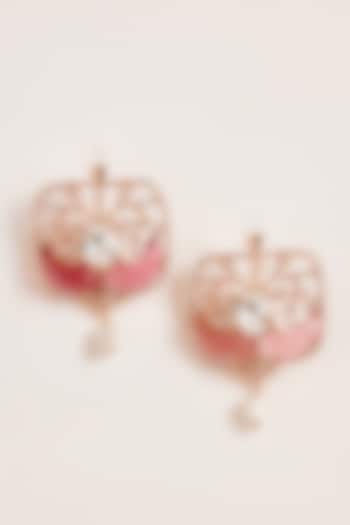 Rose Gold Plated Swarovski & Cubic Zircon La Praia Earrings by Outhouse