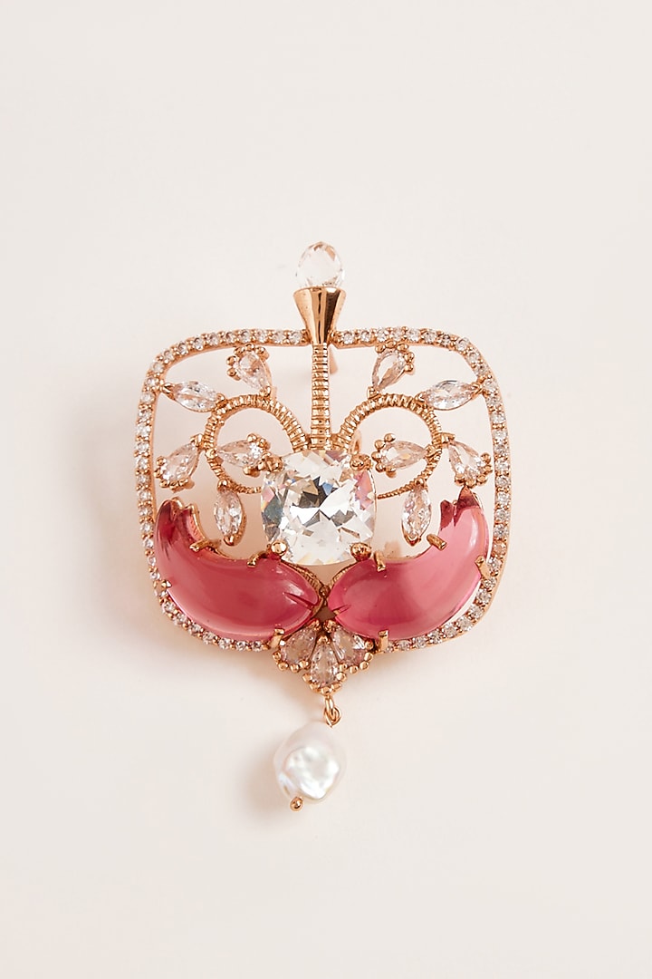 Rose Gold Plated Swarovski & Cubic Zircon La Praia Earrings by Outhouse at Pernia's Pop Up Shop