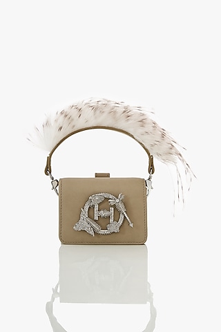Grey Faux Suede Mini Bag by Outhouse