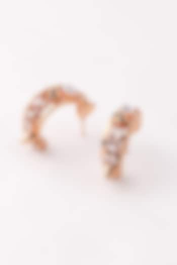 Rose Gold Finish Swarovski Crystal Earrings by Outhouse at Pernia's Pop Up Shop