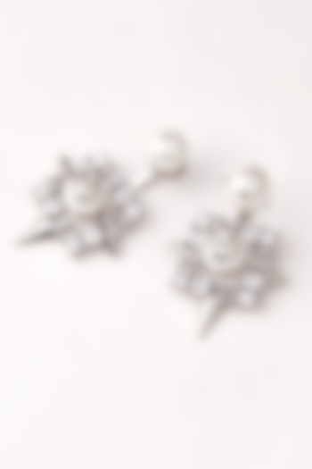 Silver Plated Swarovski Crystal Stud Earrings by Outhouse at Pernia's Pop Up Shop