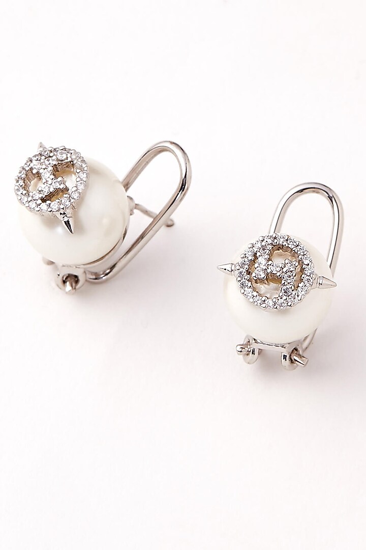 Silver Plated Swarovski Crystal Stud Earrings by Outhouse at Pernia's Pop Up Shop