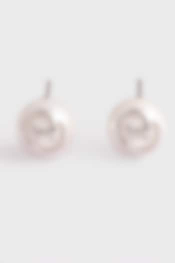 Silver Plated Swarovski Crystal & Pearl Stud Earrings by Outhouse at Pernia's Pop Up Shop