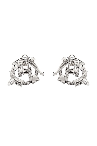 Silver Plated Crystal Stud Earrings by Outhouse