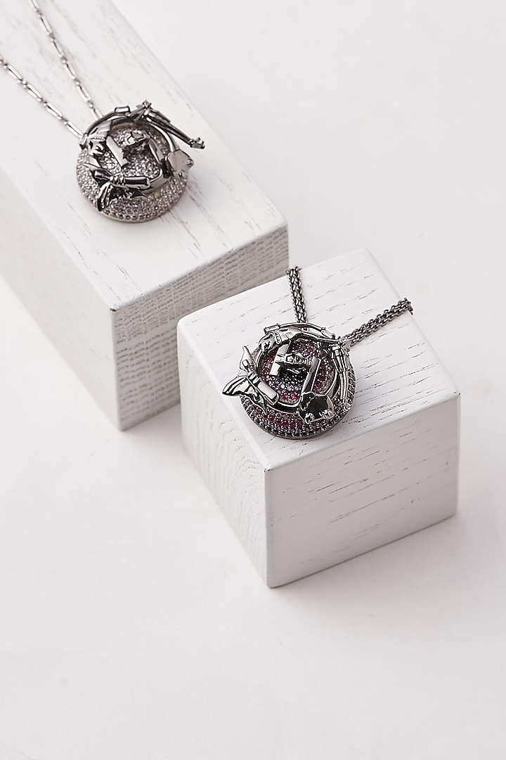 Silver Plated Swarovski Crystal & Pearl Pendant Necklace by Outhouse at Pernia's Pop Up Shop