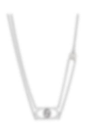 Silver Plated Crystal Pendant Necklace by Outhouse