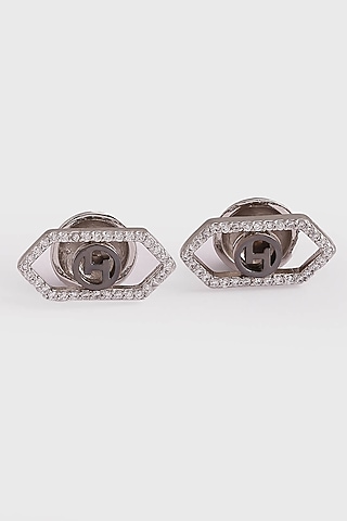 Silver Plated Swarovski Cufflinks by Outhouse