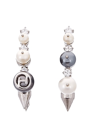 Silver Plated Swarovski Hair Clips by Outhouse