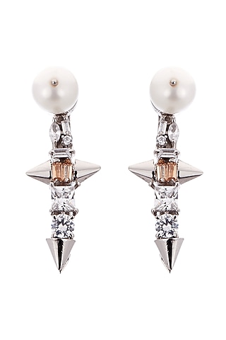 Silver Plated Swarovski Crystal Hair Clips by Outhouse