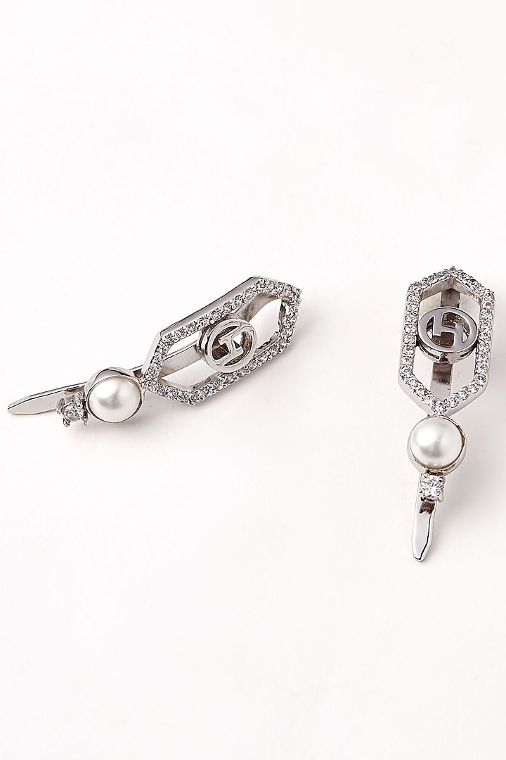 Silver Plated Crystal Hair Clips by Outhouse at Pernia's Pop Up Shop