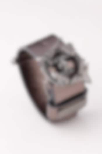 Gunmetal Plated Swarovski Bracelet by Outhouse