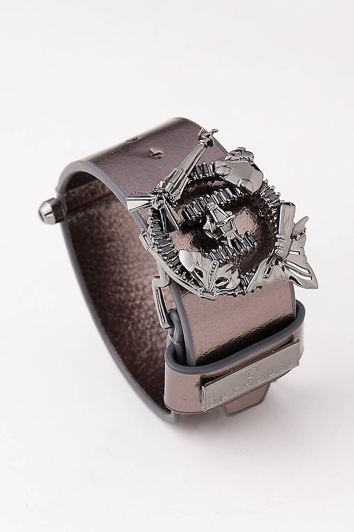 Gunmetal Plated Swarovski Bracelet by Outhouse
