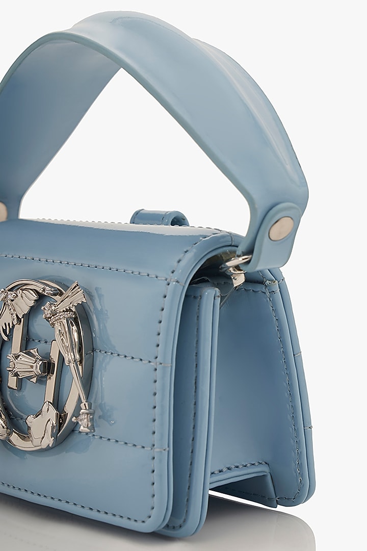 Pastel Blue Vegan Leather Nano Bag by Outhouse at Pernia's Pop Up Shop