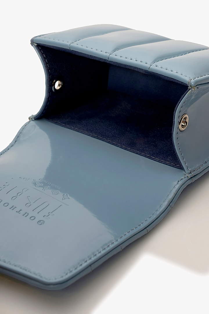 Pastel Blue Vegan Leather Nano Bag by Outhouse at Pernia's Pop Up Shop