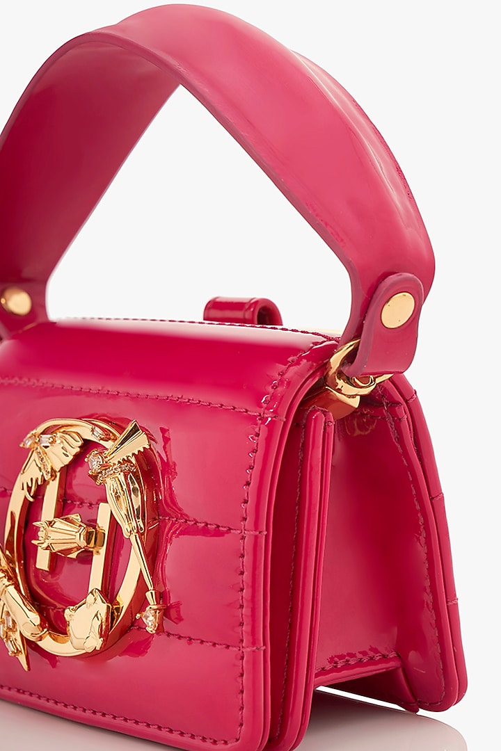 Fuchsia Pop Vegan Leather Nano Bag by Outhouse at Pernia's Pop Up Shop