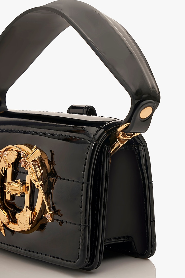 Noir Black Vegan Leather Nano Bag by Outhouse at Pernia's Pop Up Shop