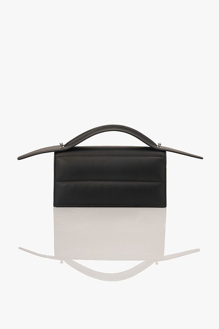 Black Vegan Leather Midi Bag by Outhouse at Pernia's Pop Up Shop