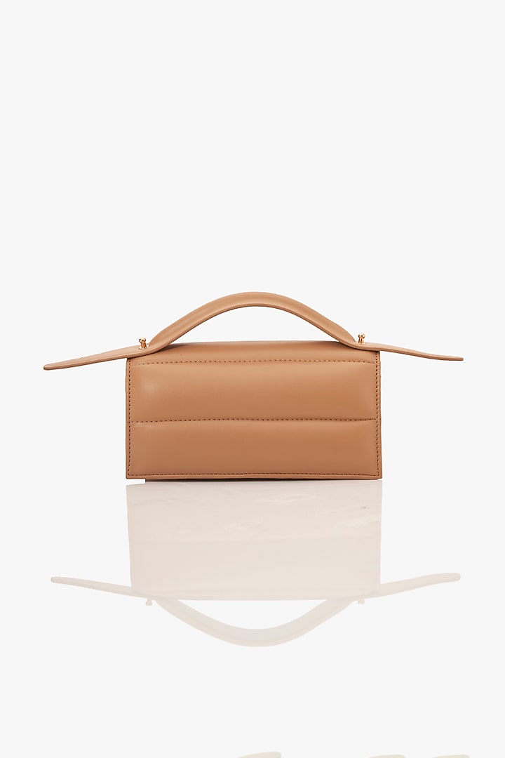 Brown Vegan Leather Midi Bag by Outhouse at Pernia's Pop Up Shop