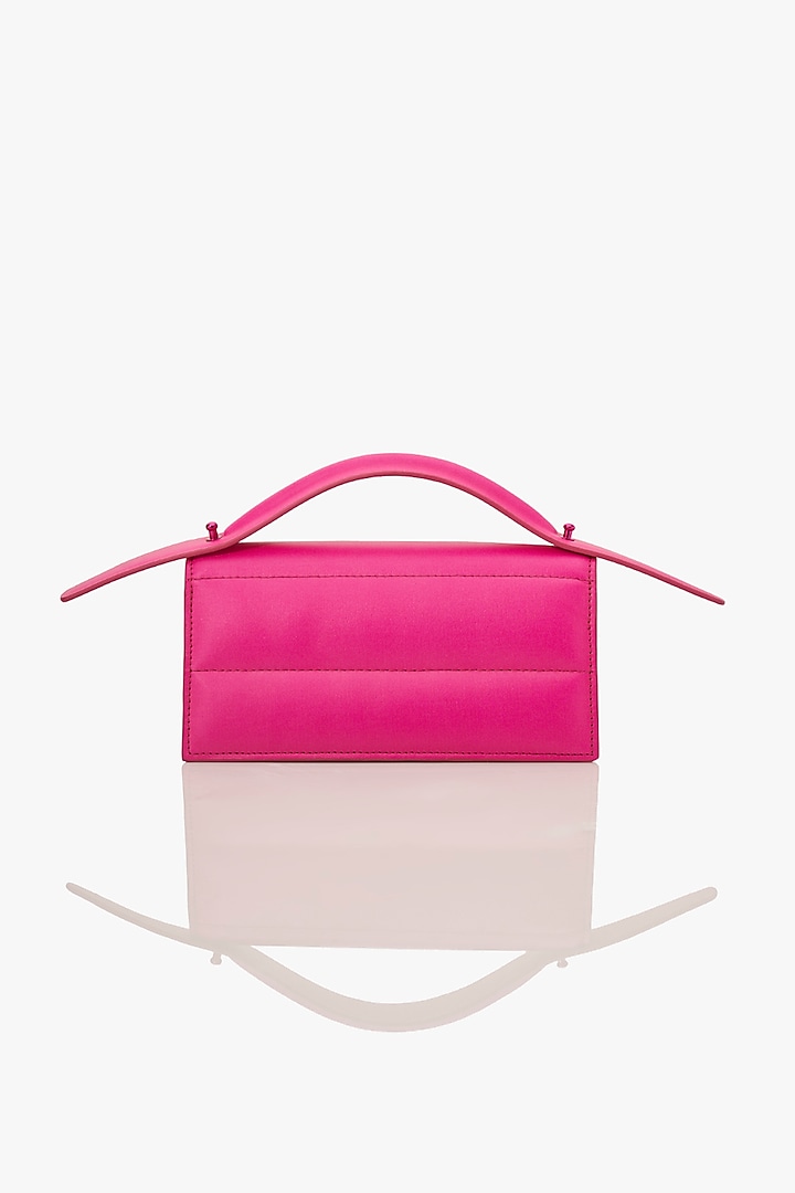 Pink Vegan Leather Midi Bag by Outhouse at Pernia's Pop Up Shop