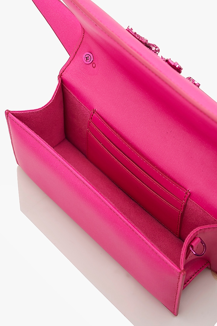 Pink Vegan Leather Midi Bag by Outhouse at Pernia's Pop Up Shop
