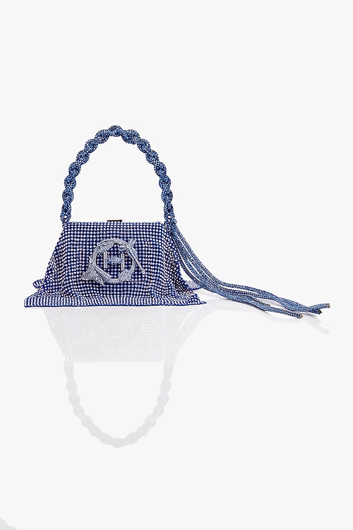 Icy Blue Crystal Furby Vegan Leather Nano Bag by Outhouse at Pernia's Pop Up Shop