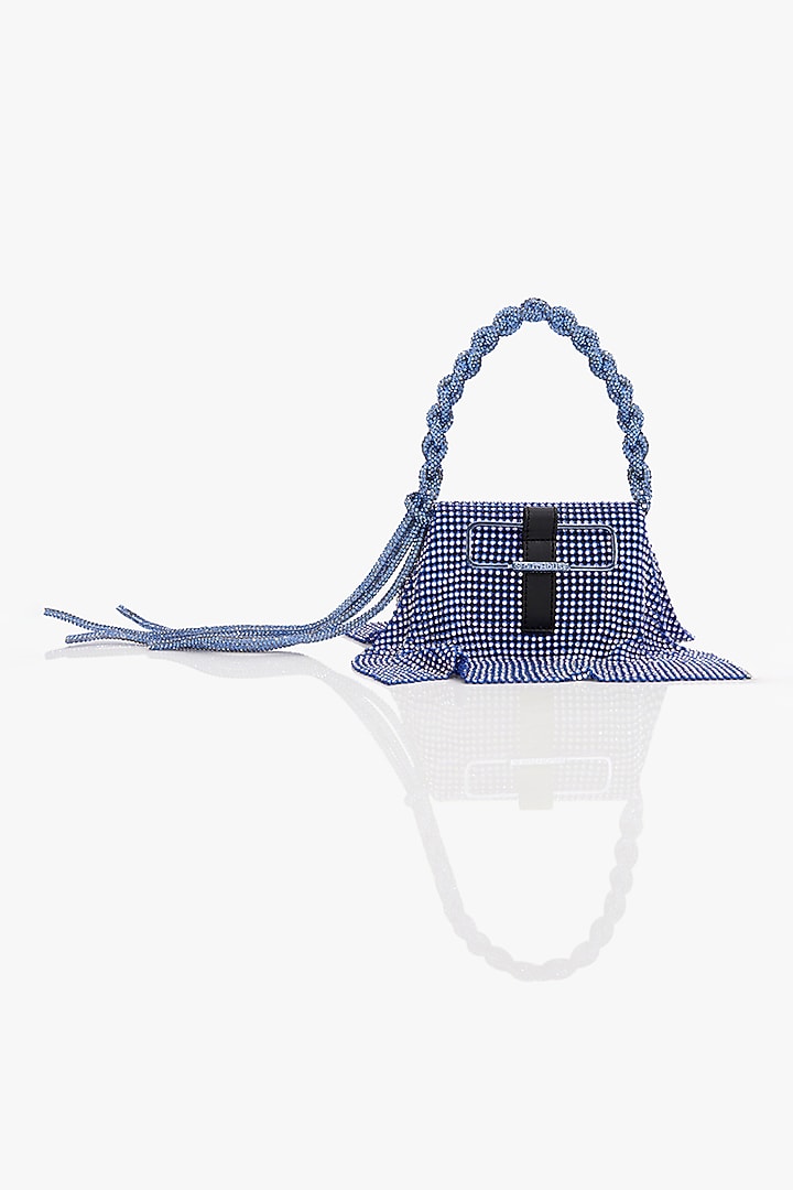 Icy Blue Crystal Furby Vegan Leather Nano Bag by Outhouse at Pernia's Pop Up Shop