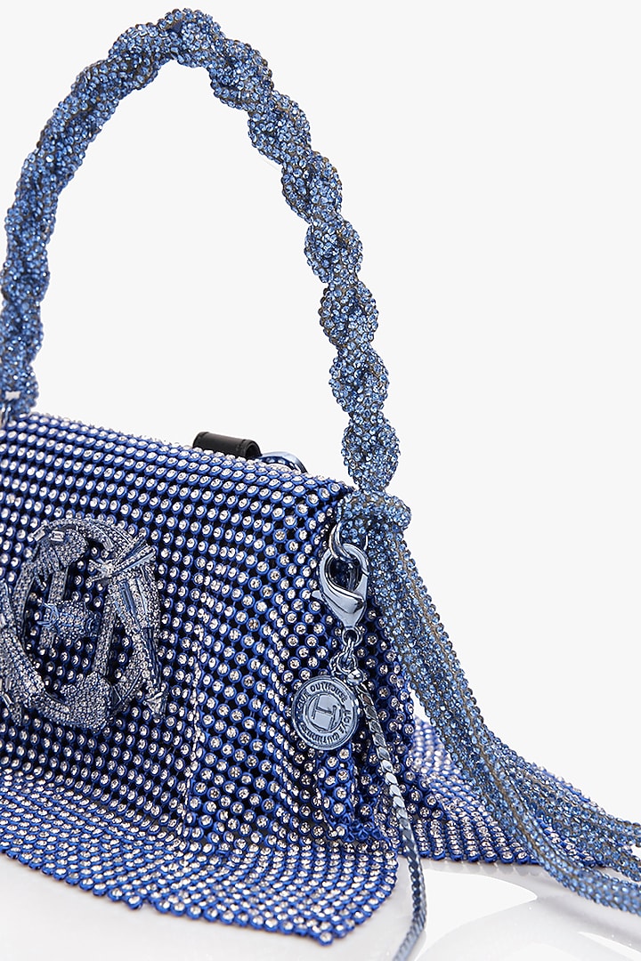 Icy Blue Crystal Furby Vegan Leather Nano Bag by Outhouse at Pernia's Pop Up Shop