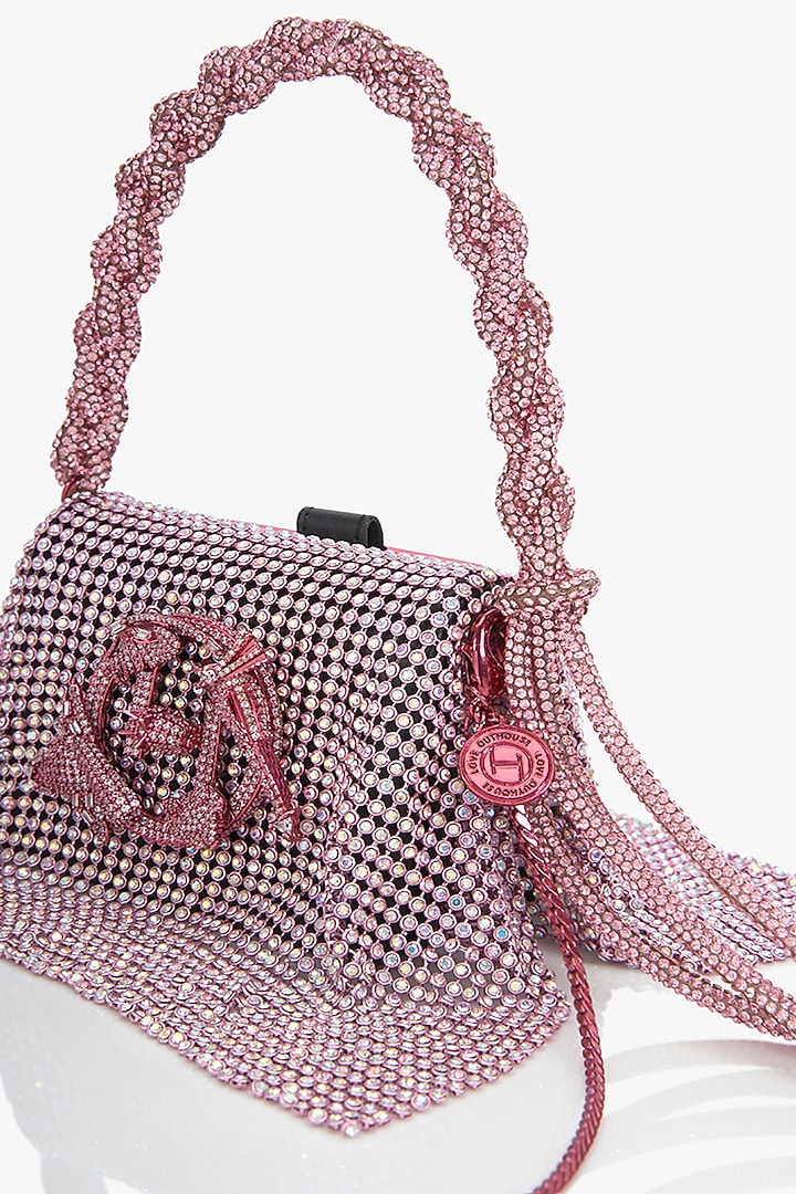 Posh Pink Crystal Furby Vegan Leather Nano Bag by Outhouse at Pernia's Pop Up Shop