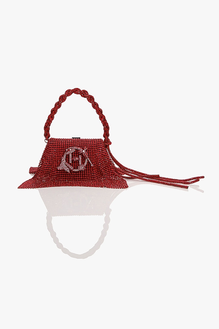 Promiscuous Red Crystal Furby Vegan Leather Nano Bag by Outhouse at Pernia's Pop Up Shop